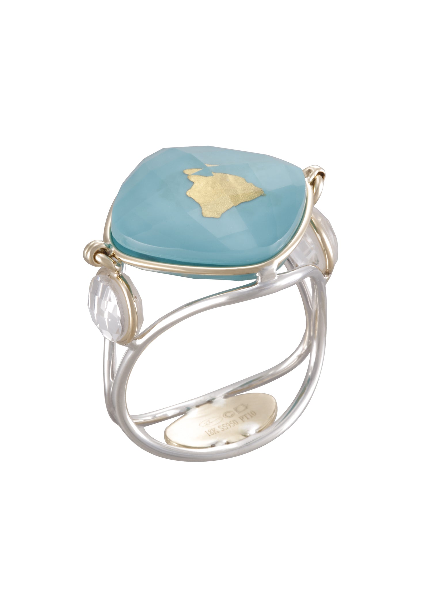 Treasure Island 14mm Turquoise Ring with One Island