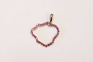 Hawaiian Islands Gold Kauai Pendant with Sapphires
