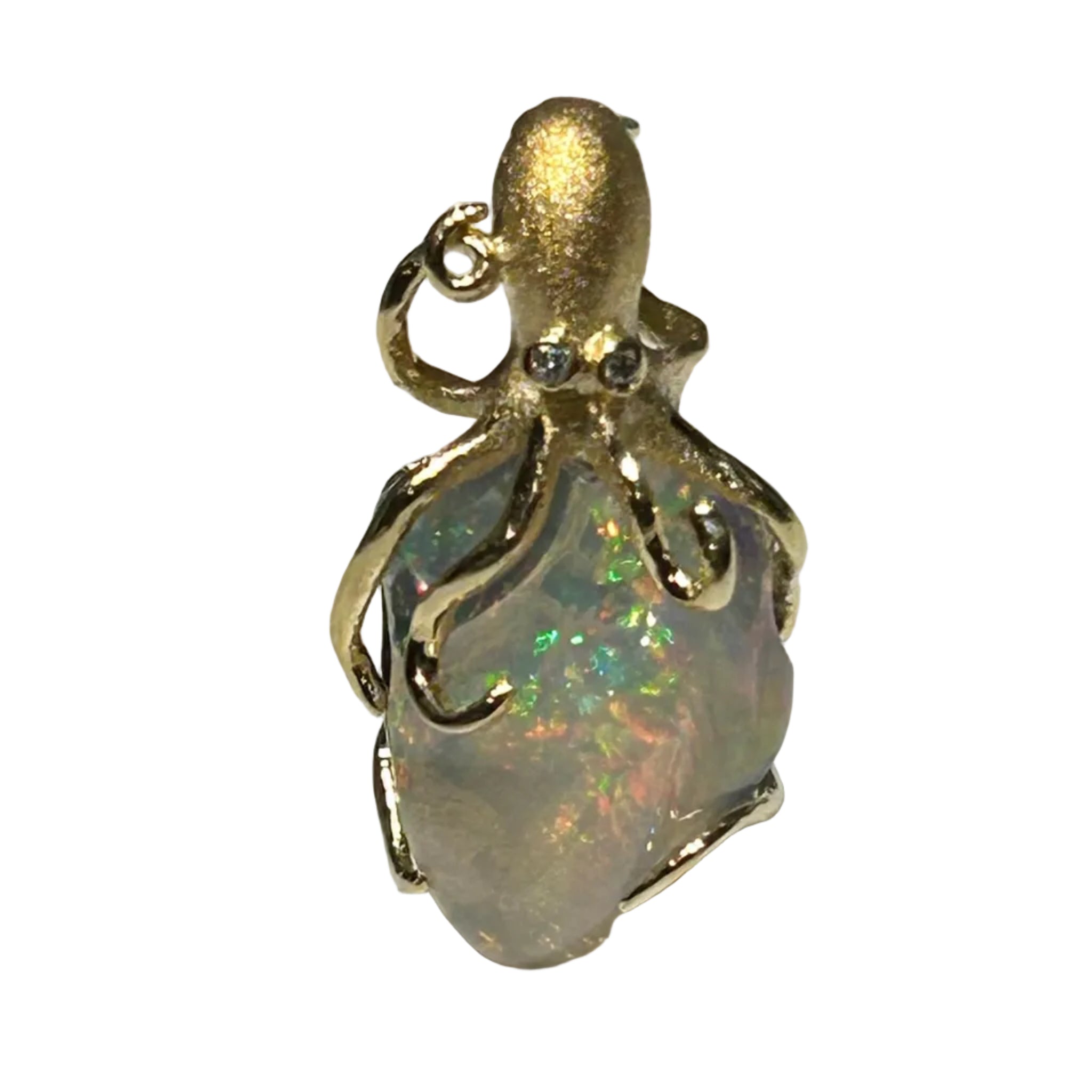 Pendant Octopus “Opal” Diamonds 14k