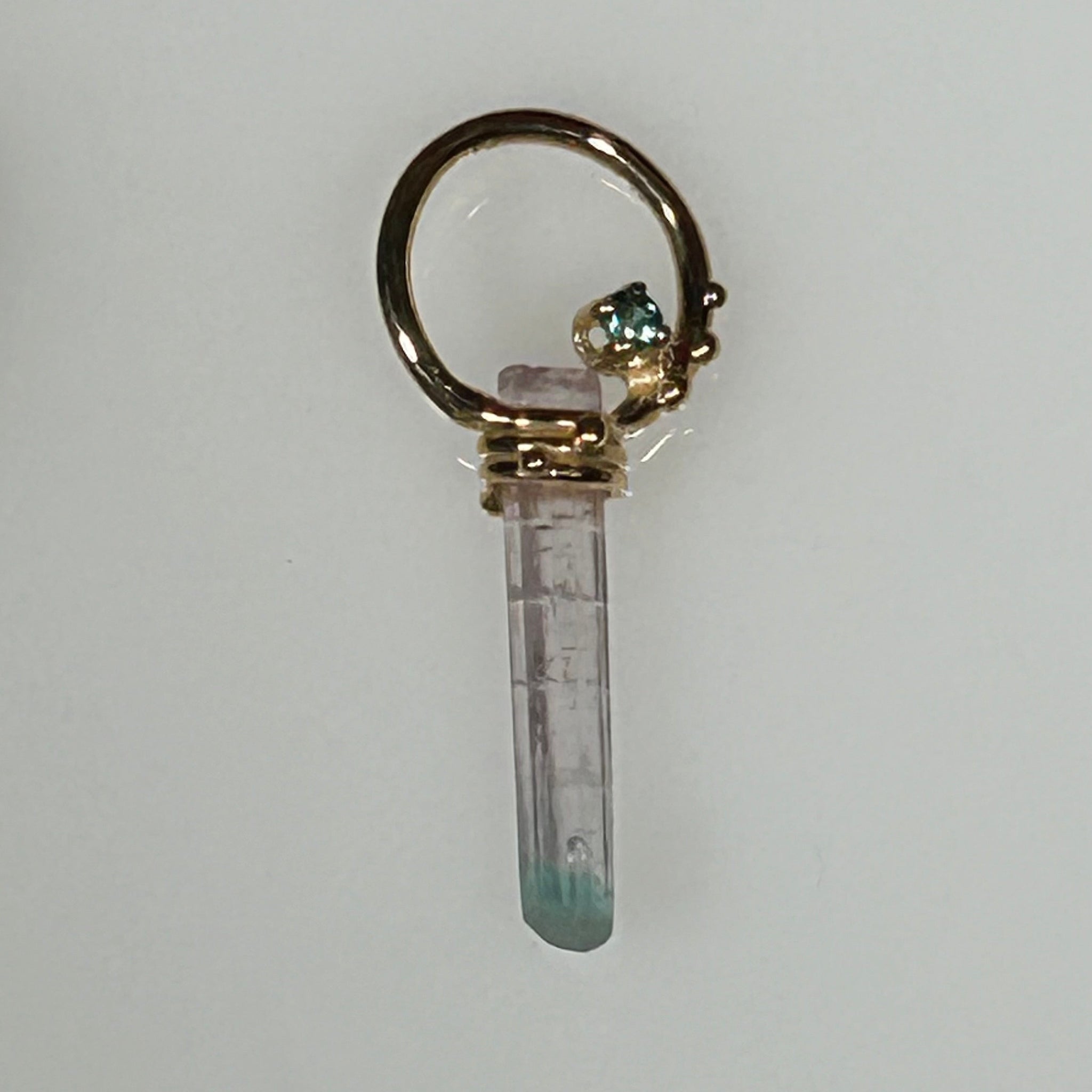 Pendant Brazilian Tourmaline Blue Tourmaline 14K