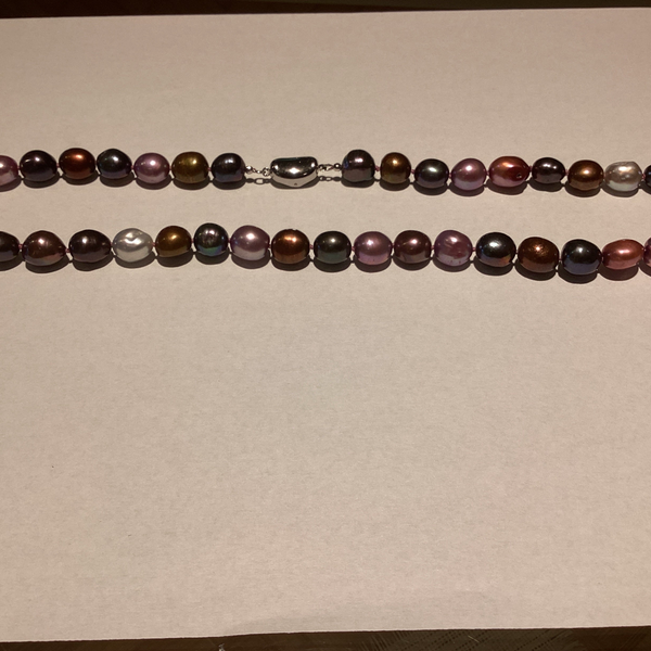Necklace Nugget Multi-color Freshwater Pearl SS