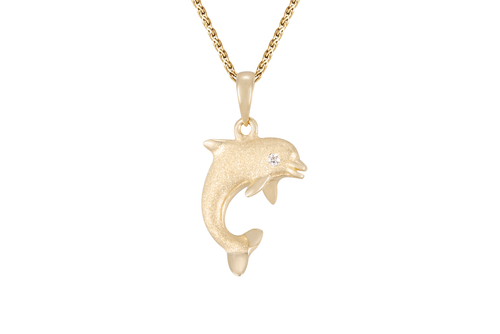 Yellow Gold Dolphin Pendant