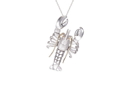 30mm Precious Silver Lobster Pendant