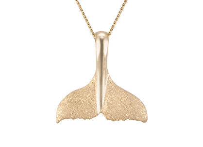 Yellow Gold Whale Tail Pendant