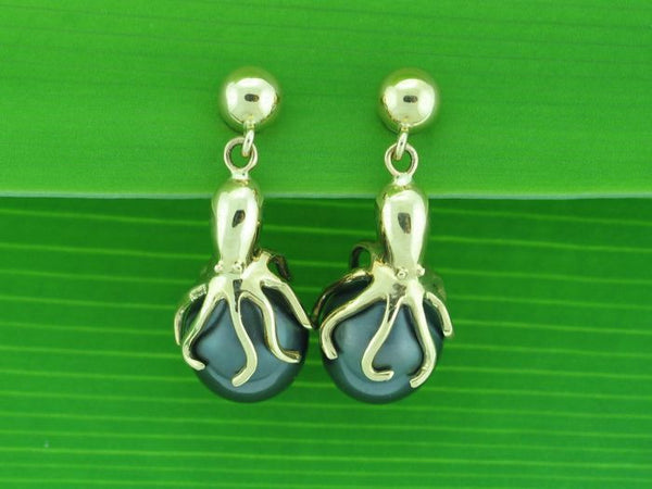 Salt Water Cultured Tahitian Pearl Earrings 3