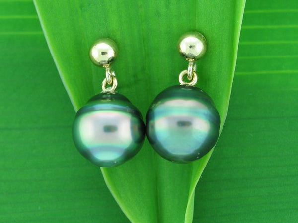 Salt Water Cultured Tahitian Pearl Earrings 4