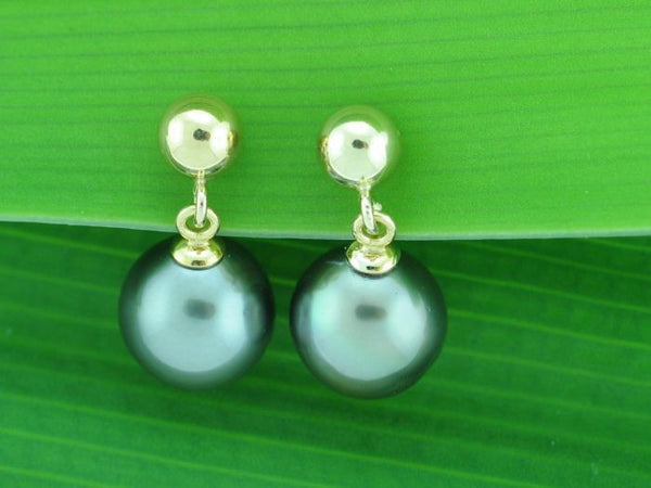 Salt Water Cultured Tahitian Pearl Earrings 5