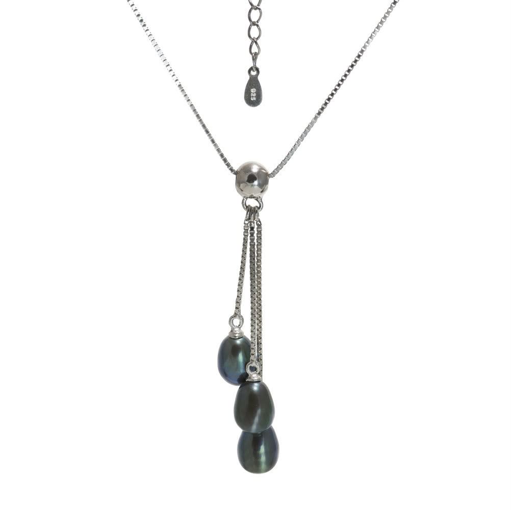 "Waterfall" Fresh Water Cultured Pearl Necklace !