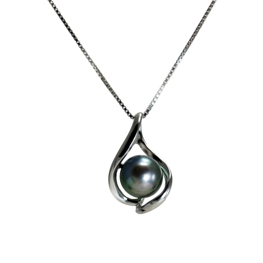 "Wave" Fresh Water Cultured Pearl Pendant